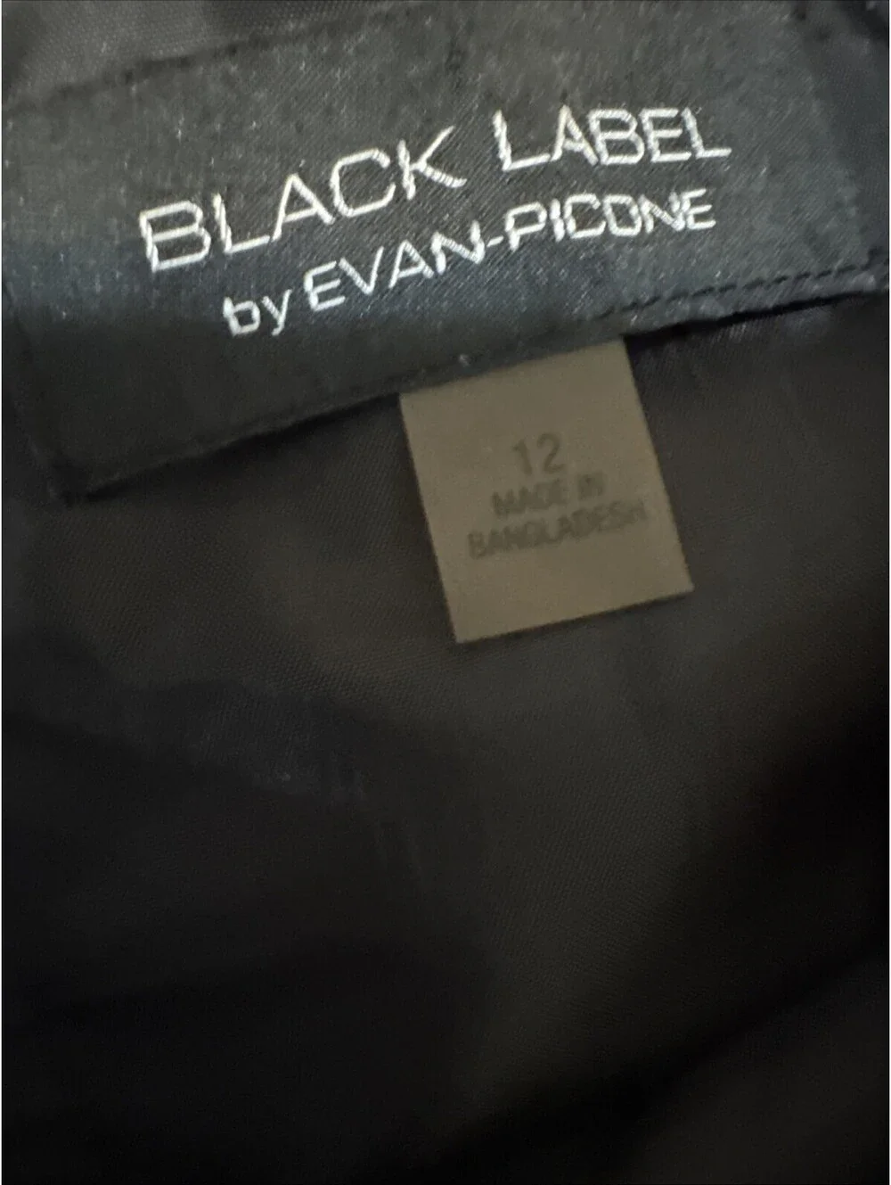 Black Label Evan-Picone 2-Piece Dress Suit Size 12 Dress / 10 Jac Black Career